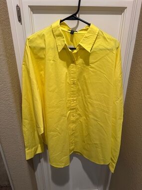 Express Yellow Button-Down Shirt XL